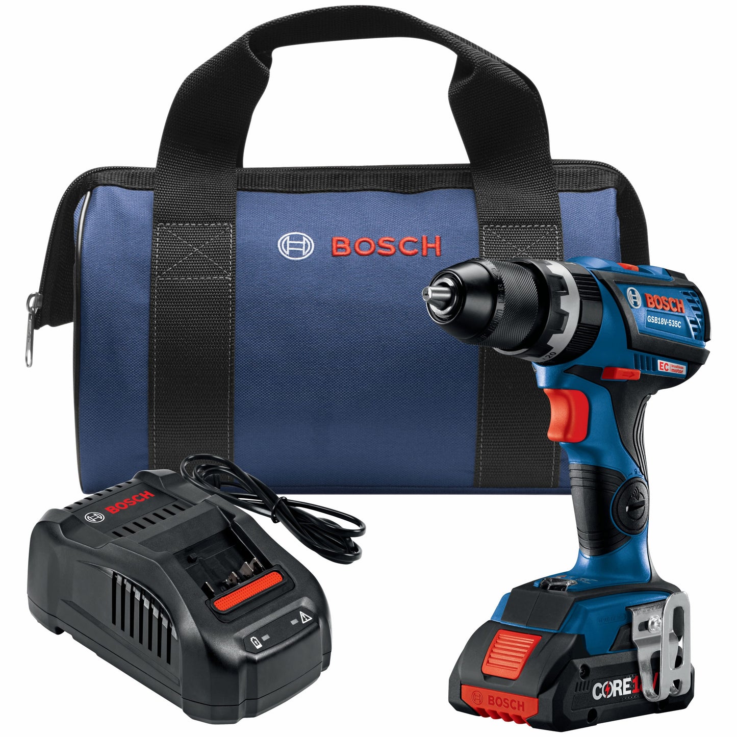 Bosch 1/2-in 18-volt 4-Amp Variable Speed Brushless Cordless Hammer Drill (1-Battery Included) GSB18V-535CB15