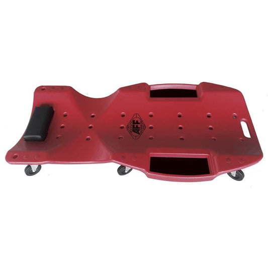 American Forge & Foundry Heavy Duty Red Mechanic Creeper with Oversized Trays, 440 lbs. Weight Capacity, 47-in x 23.6-in x 4.7 3909