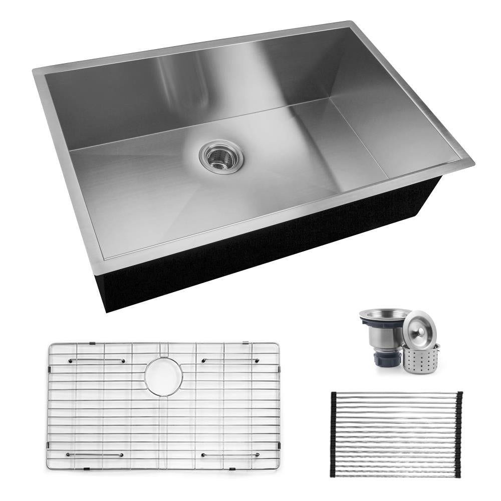 CASAINC Undermount 30-Inches x 21-Inches Stainless steel Single bowl 16 -Gauge Kitchen Sink