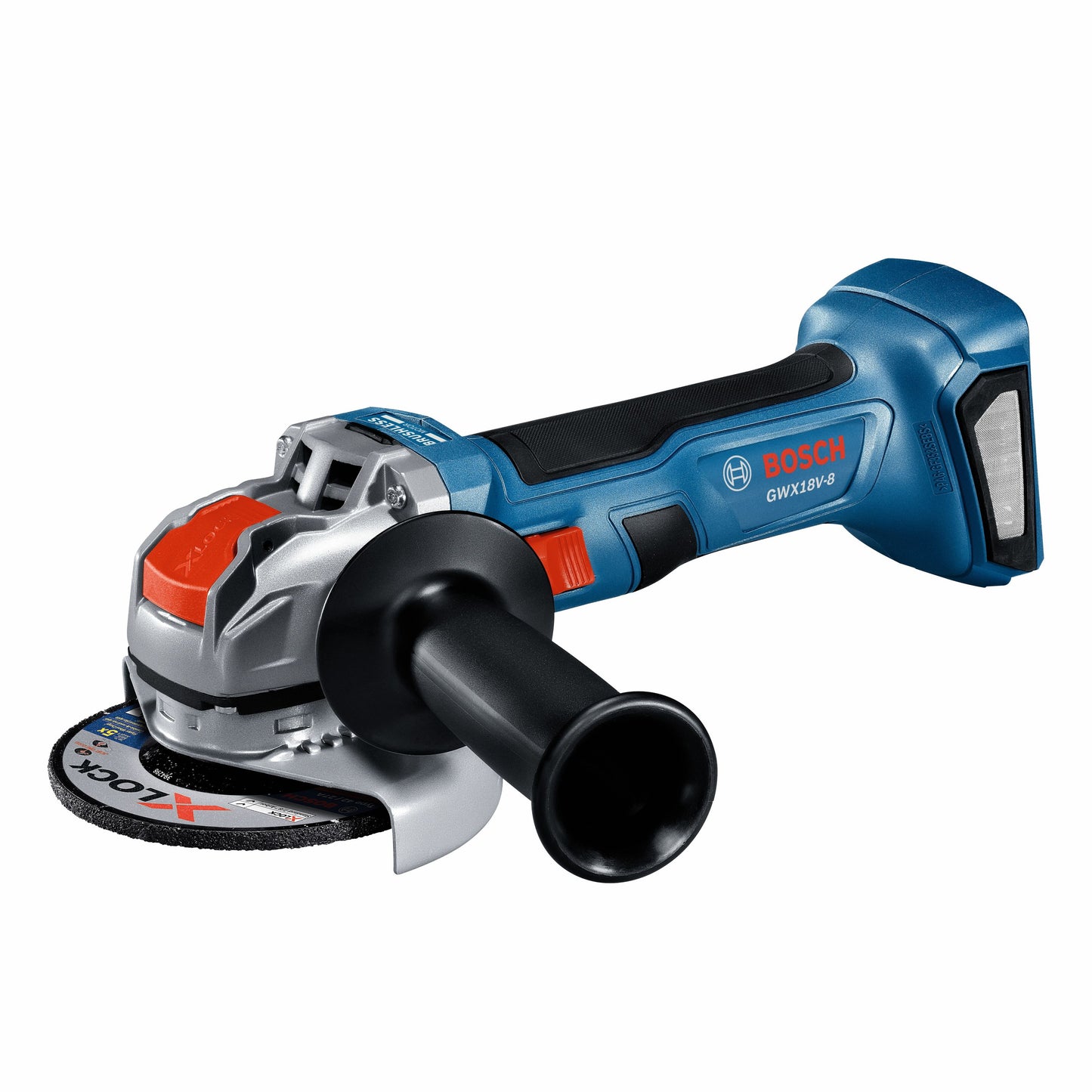 Bosch X-LOCK 4.5-in 18-volt Sliding Switch Brushless Cordless Angle Grinder (Tool Only) GWX18V-8N