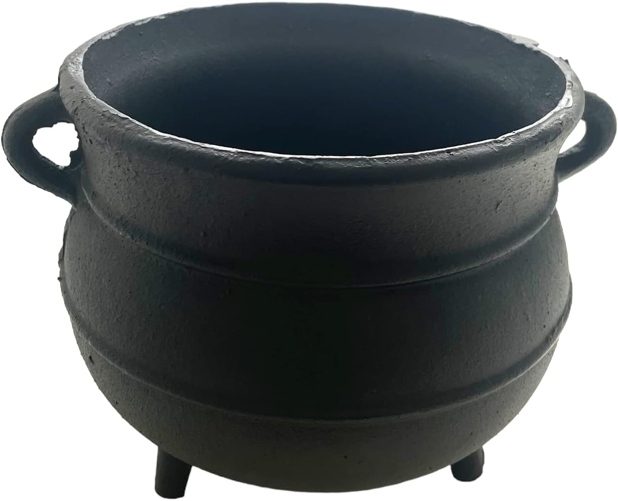Black Painted Cast Iron Cauldron Size- 7 "D