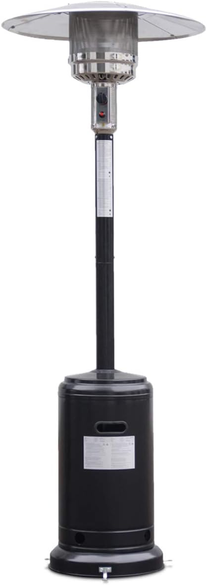 Giantex Patio Heater, 50,000 BTU Steel Propane Heater Lp Gas W\/accessories, Floor-Standing Commercial Outdoor Heater (Black)