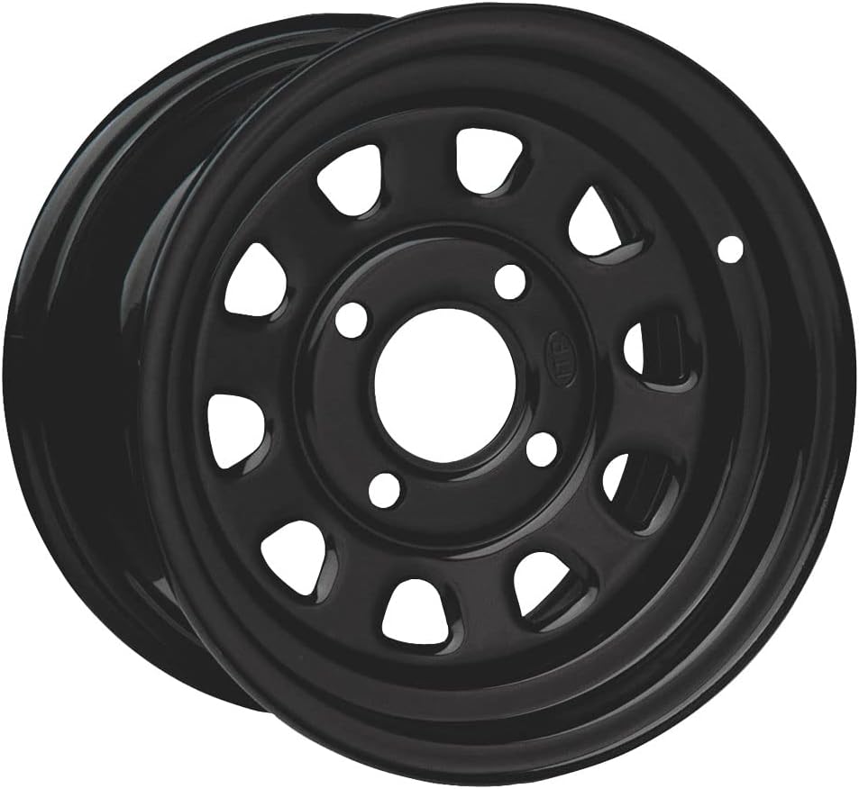 ITP 1425553014B Delta Steel Front Wheel - 14x7-5+2 Offset - 4/110 - Black