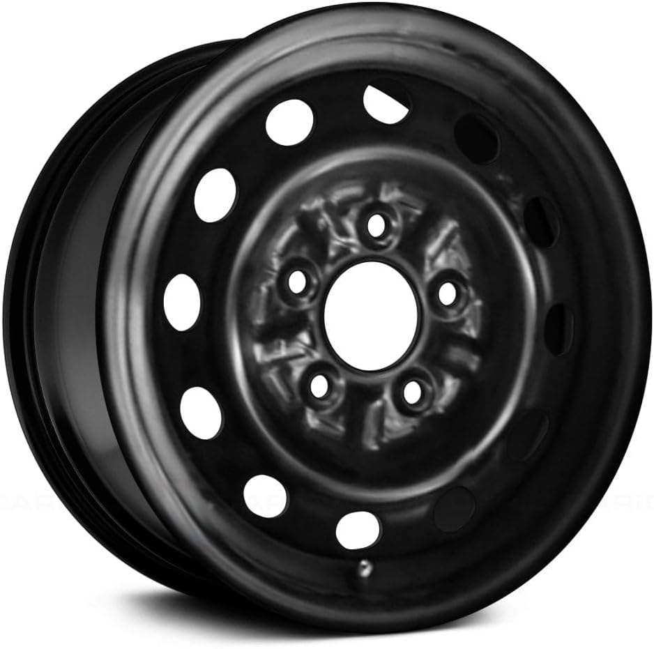 14x6 Steel Wheel Rim 12-Hole Black - Factory Restored Compatible With Toyota Tacoma 1995-2000 - Exact Fit - Direct Replacement