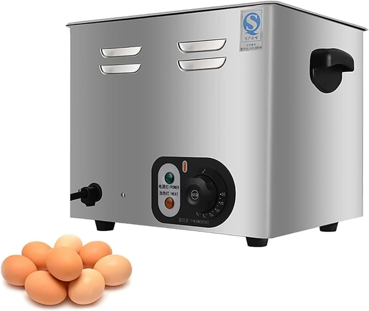 Commercial Automatic Hot Spring Egg Cooker, 2600W Electric Egg Boiler With Constant Temperature And Timer, Makes 60 Eggs, for Rapid Soft, Medium, Poached, Hard Boiled Eggs