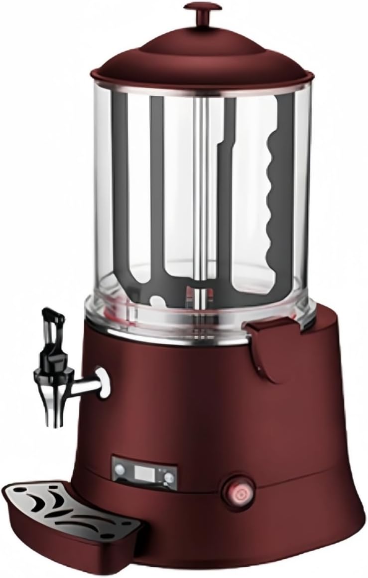 10L\/2.64Gal Commercial Hot Chocolate Machine Maker & Dispenser, Hot Chocolate Machine, 400W Electric Hot Chocolate Maker Machine, for Coffees, Beverage Shops (Red)