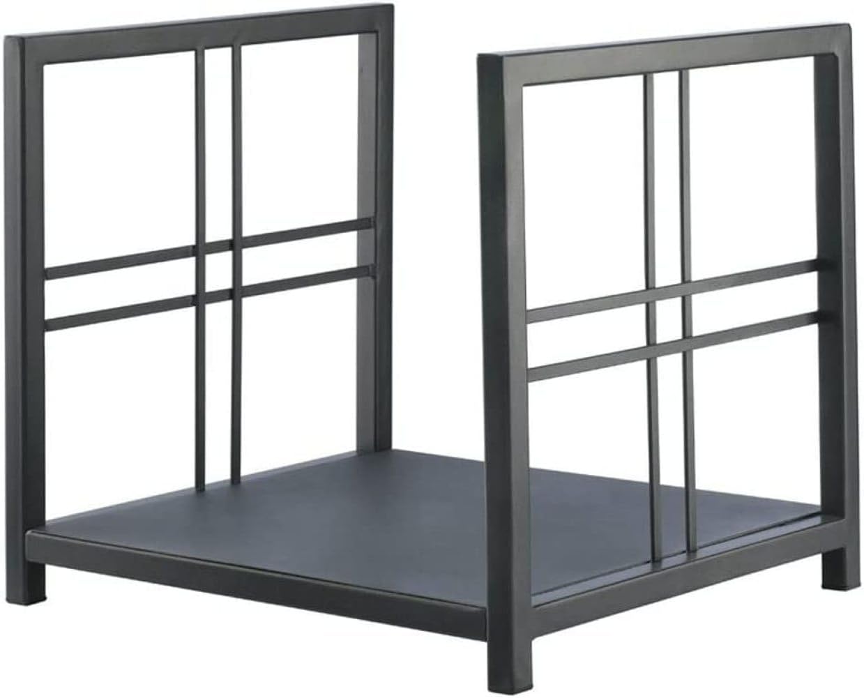 Outdoor Fireplace Firewood Rack Firewood Holder Firewood Rack Indoor Metal Fireplace Wood Storage Holder Wood Rack for Firewood Indoor Outdoor Black Wood Log Store(