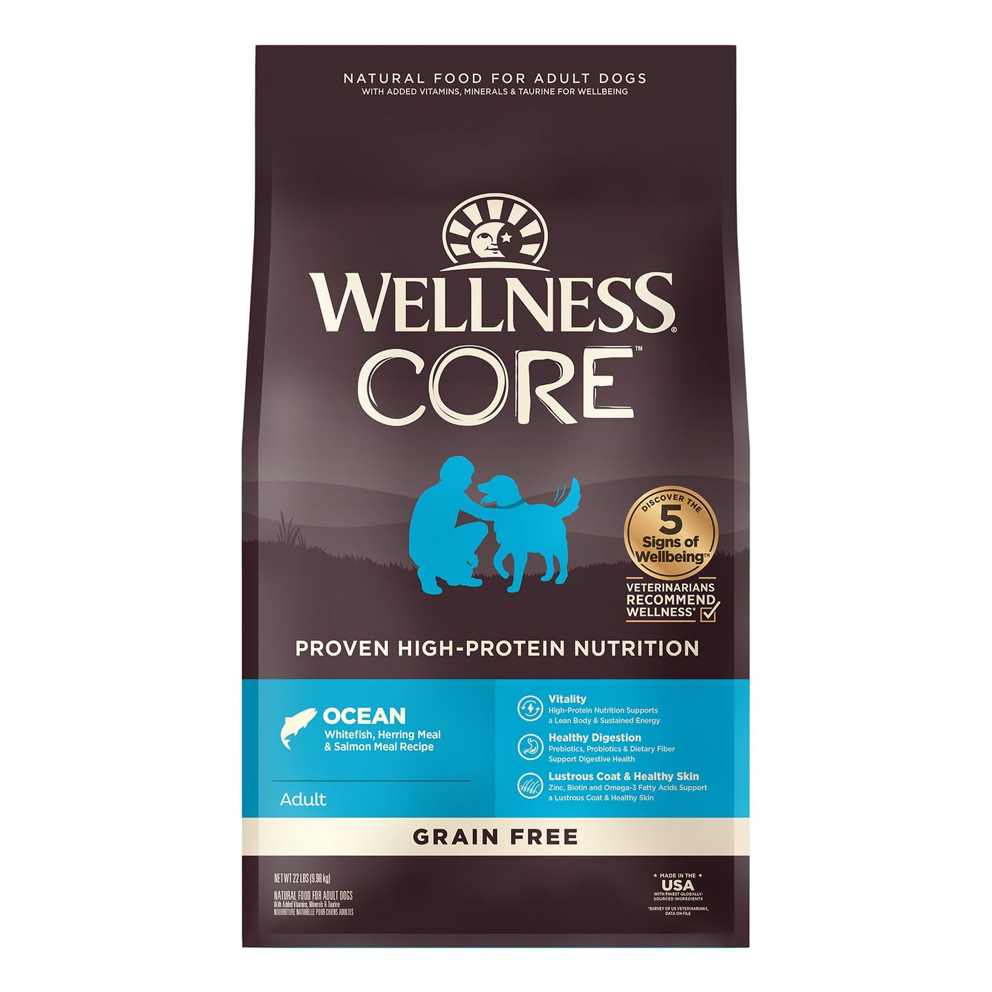 Wellness® CORE® Adult Dry Dog Food - Natural, Grain Free, Ocean Formula 4 Lb