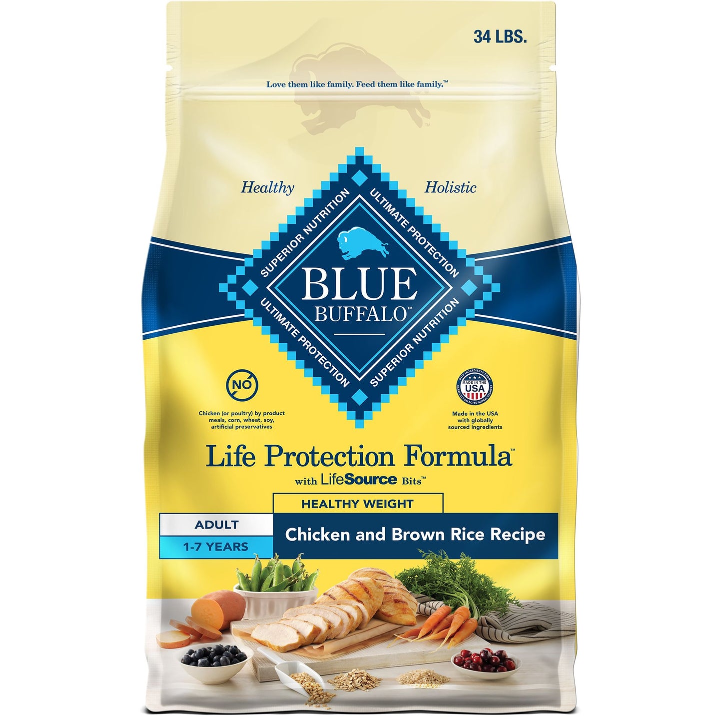 Blue Buffalo® Life Protection Formula Healthy Weight Adult Dog Dry Food - Chicken & Brown Rice 24 Lb
