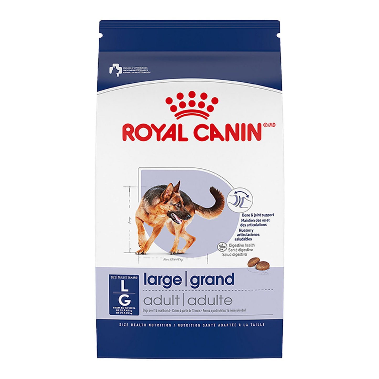 Royal Canin Size Health Nutrition Large Breed Adult Dry Dog Food 17 Lb