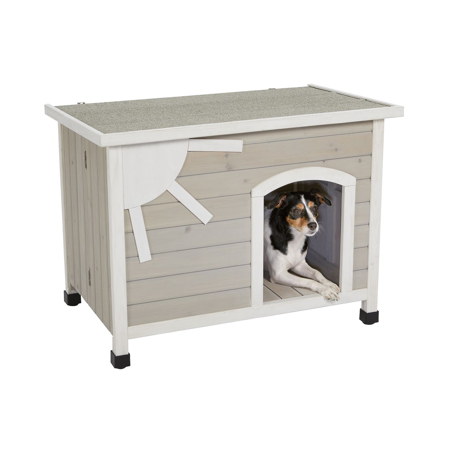 Midwest Eillo Folding Outdoor Wood Dog House 21.7"L x 33.6"W x 25.3"H