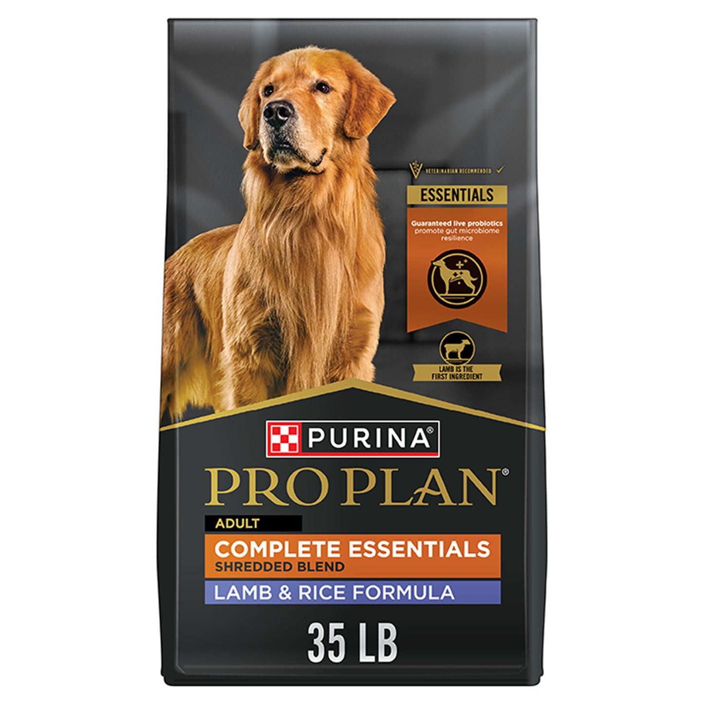 Purina Pro Plan Complete Essentials Shredded Blend Adult Dog Dry Food - Lamb & Rice 5 Lb