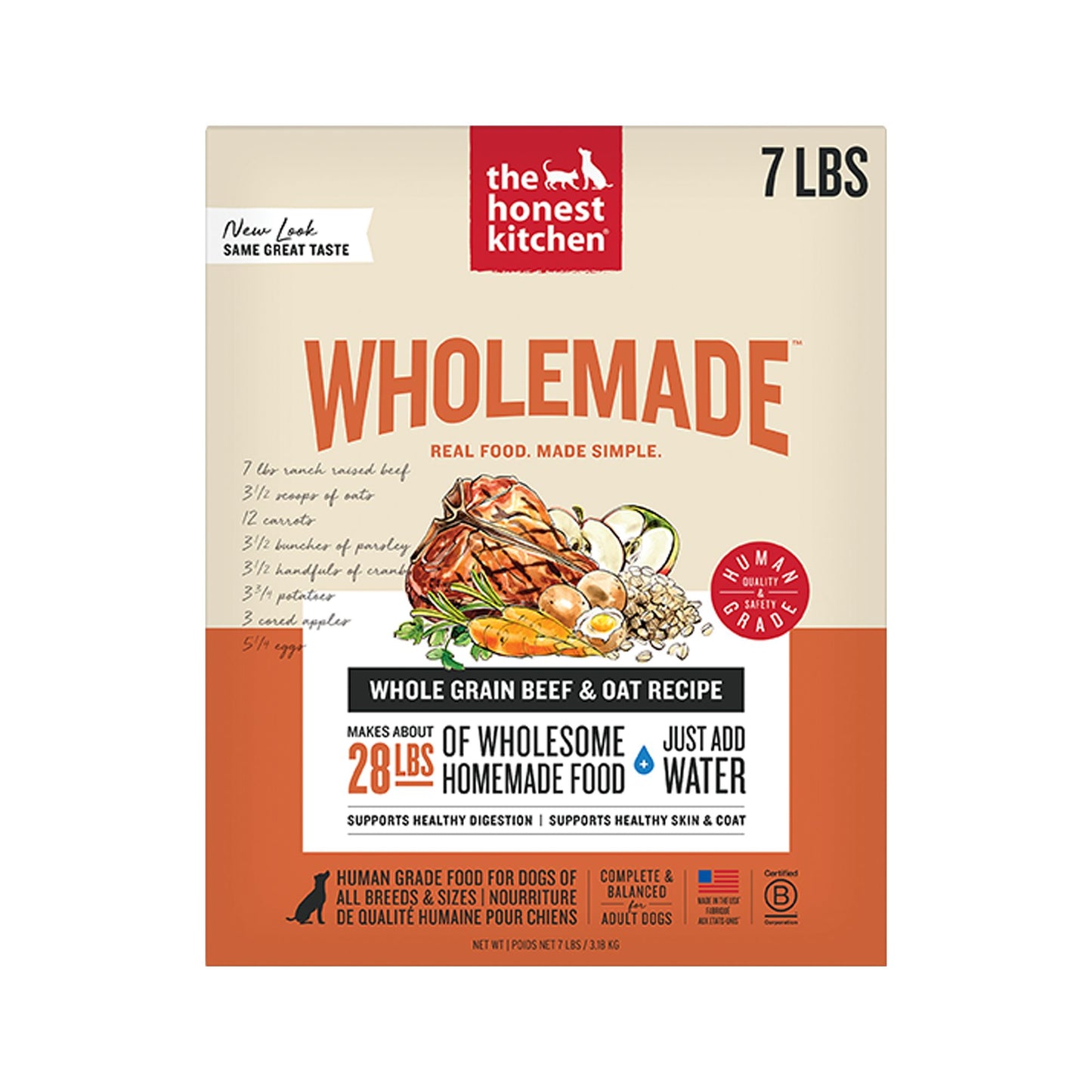 The Honest Kitchen Wholemade Whole Grain Adult Dehydrated Dog Food - Beef 1.5 Oz