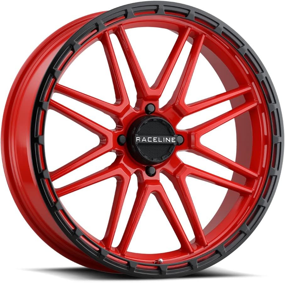 Raceline Wheels A11R KRANK XL UTV\/ATV Wheel Red\/Black 22x7" 4x156", 0 mm offset\/(4"B\/S)