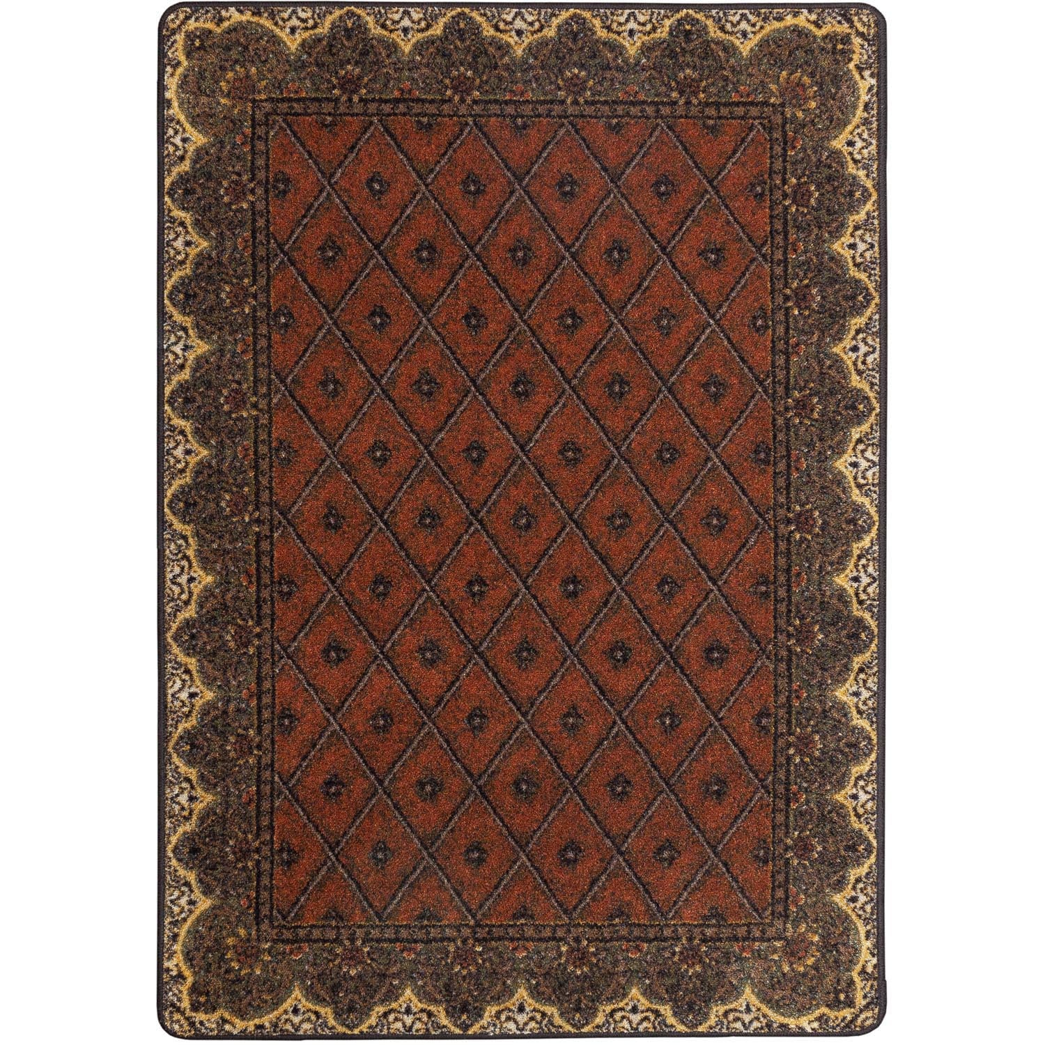 American Dakota 5 x 8 (ft) Tufted Chestnut Rectangular Indoor Lodge Area rug