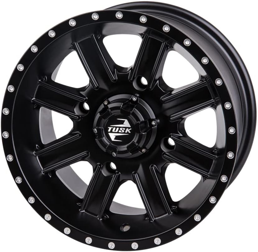 TUSK 4/156 Cascade Wheel 14x7 4.0 + 3.0 Matte Black Compatible with Polaris RANGER 1000 XP EPS 2017-2020