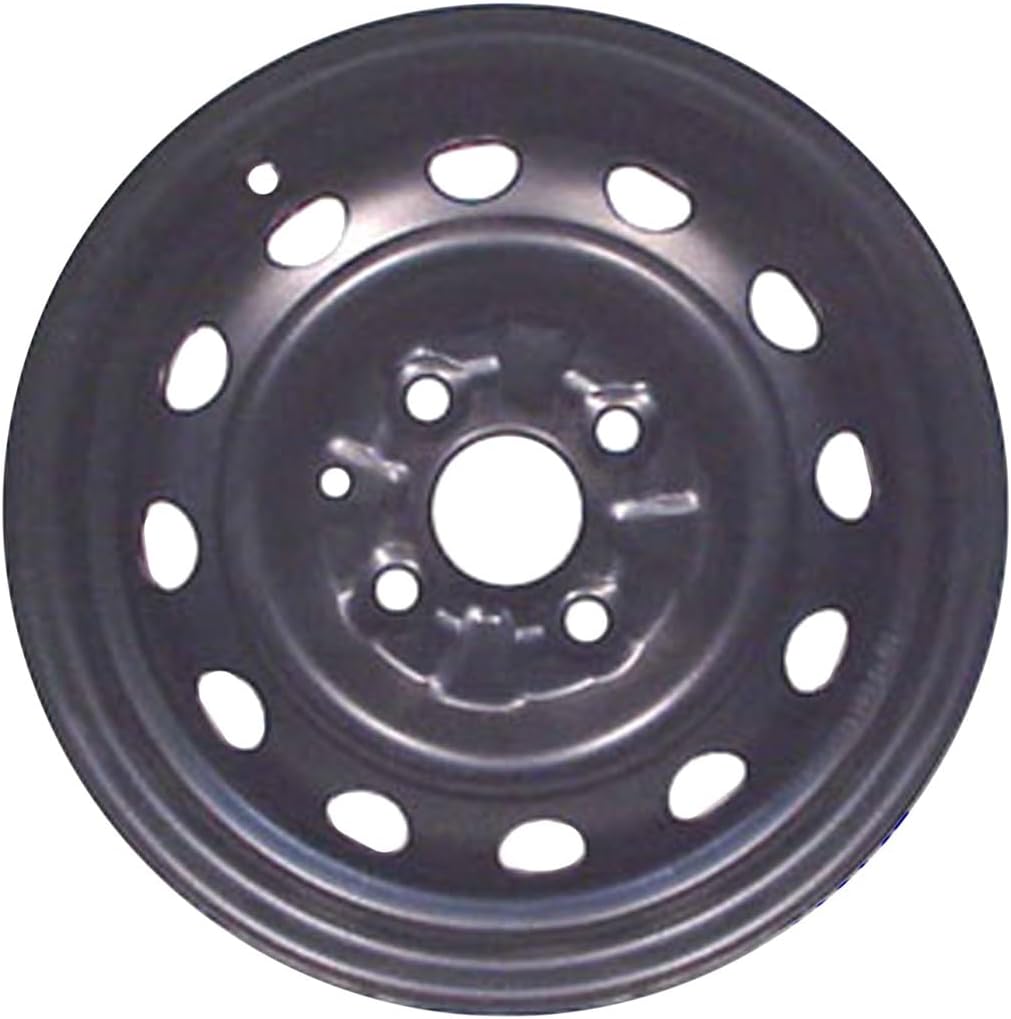 13 inch Steel Wheel Rim for 04-05 Hyundai Accent (12-Hole Design) - Black Reman Factory Steel Wheel