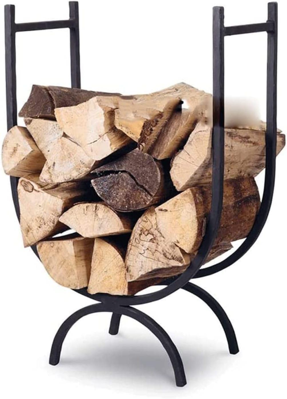 Outdoor Fireplace Firewood Rack Log Store Firewood Racks Wood Holders Firewood Outdoor Firewood Holder Wrought Iron Log Store for Fireplace Tools Wood Store(