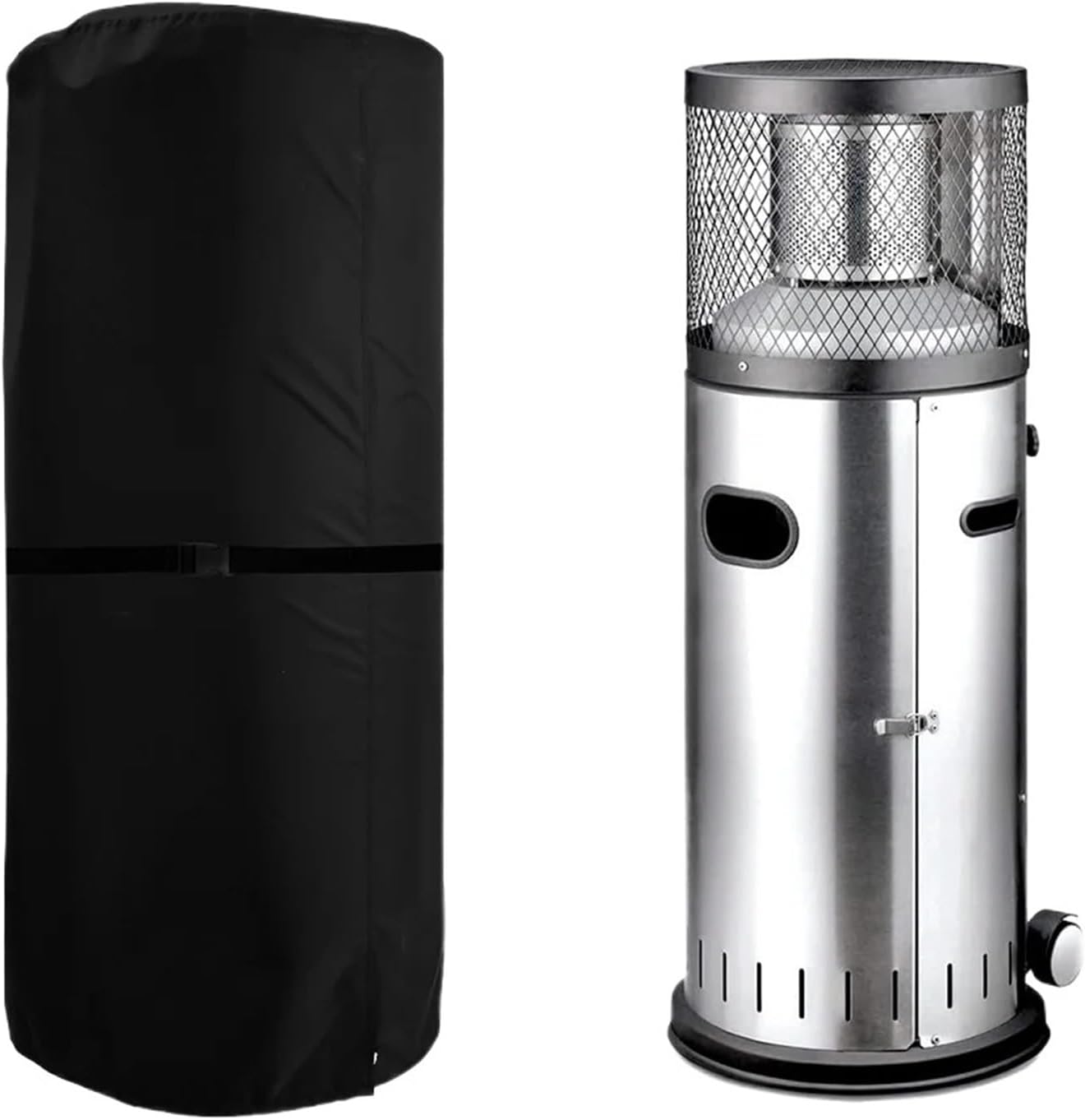 Patio Heater Cover 420D Oxford Cloth Waterproof Windproof Dust-Proof Heater Cover UV-resistant Garden Outdoors Furniture Protector(A 50x120cm 420D)