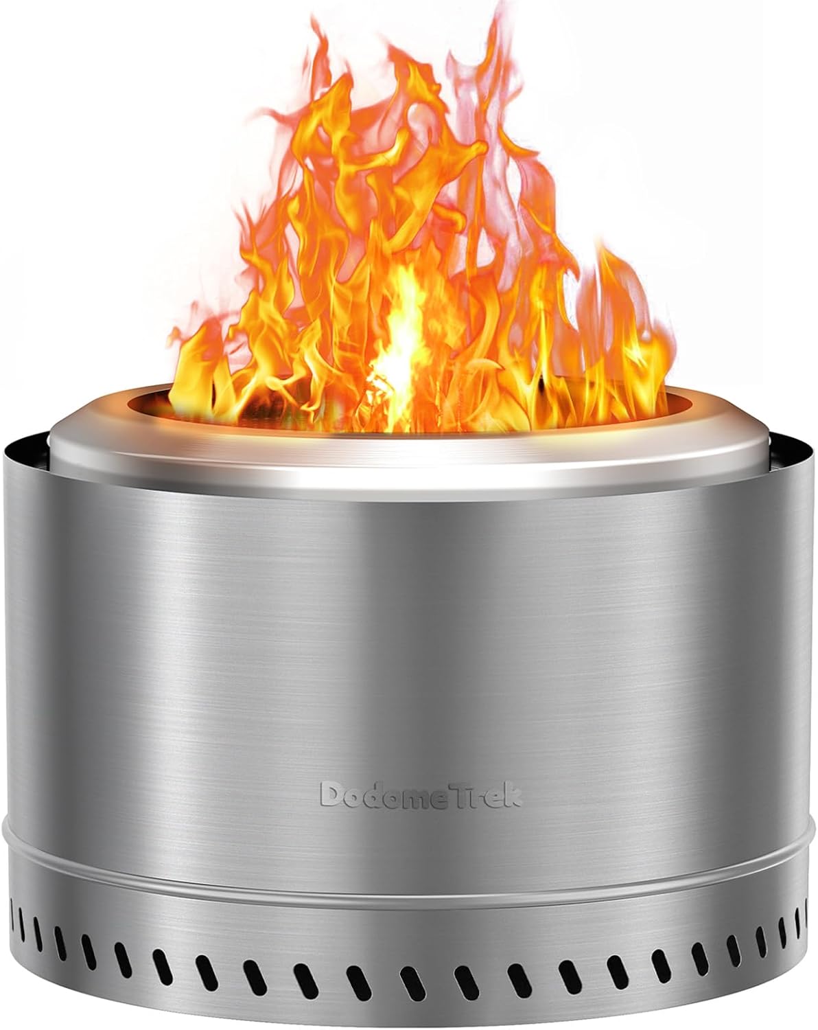 Smokeless Fire Pit with Travel Bag, Portable Outdoor Wood Burning Fireplace, 19 Inch Stainless Steel