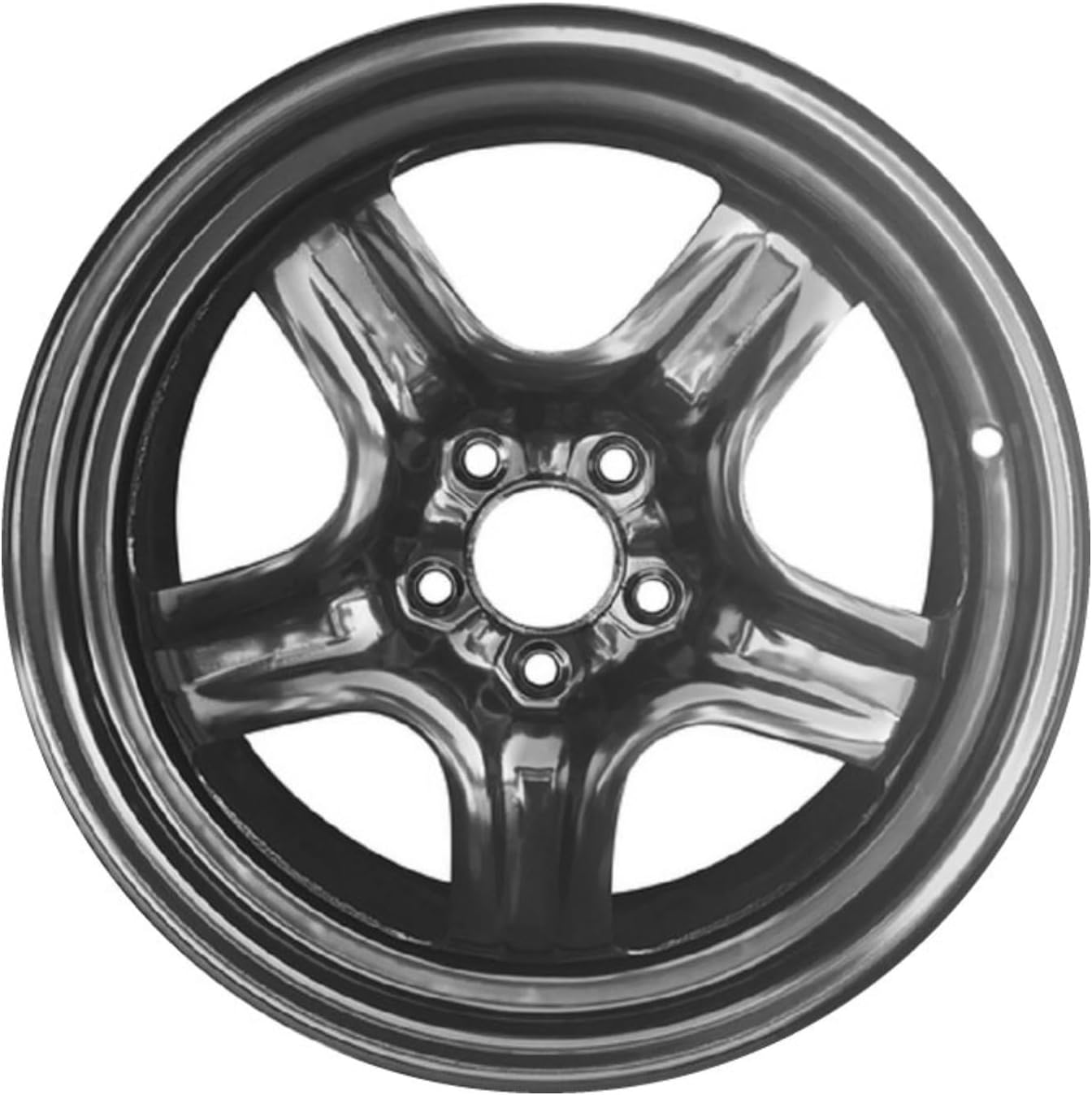 New 17" Replacement Black Steel Wheel Rim for Pontiac G6 2006-2010; Chevrolet Malibu 2008-2012; Saturn Aura 2007-2010 | 8075