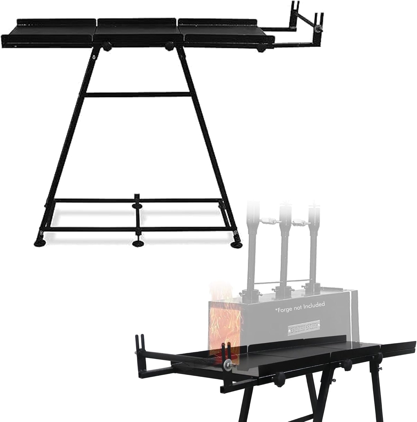 SIMOND STORE Blacksmith Forge Kit - Stand for Single, Double & Triple Burner Propane Forge - 36 Inch Tool Kit