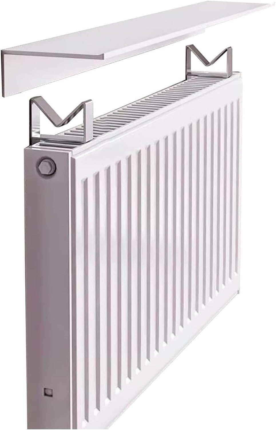Radiator cover with ventilation slats, Radiator Cover Aluminum Top Shelf Splicable for Dining Room\/Farmhouse\/Studio(L 170cm\/66.9in(3 section))
