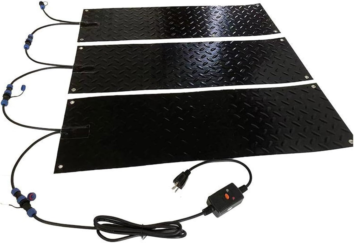 Heated Snow Melting Mats, Outdoor Stairs Entrance No-Slip Mat Melts 2"\/Hr, Instant Plug-in Setup for Homes Garages Commercial Use