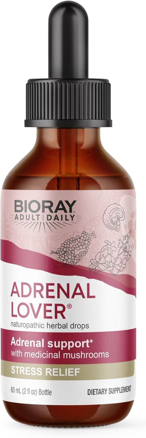 BIORAY Adult Daily Adrenal Lover - 2 fl oz - Traditional Chinese Kidney Yin Tonic - Non-GMO, Vegetarian, Gluten Free, Alcohol Free
