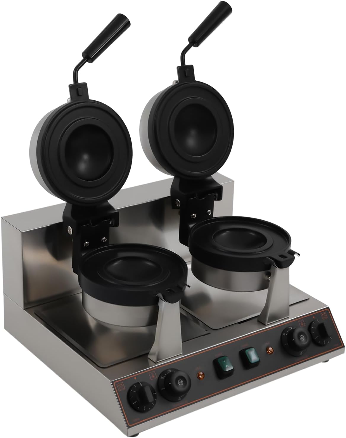 110V Dual Head UFO Burger Machine, Ice Cream Filling Waffle Machine, Sandwich Press Machine, with Temperature and Timer Control, Suitable for Restaurants, Homes, Breakfast Shops