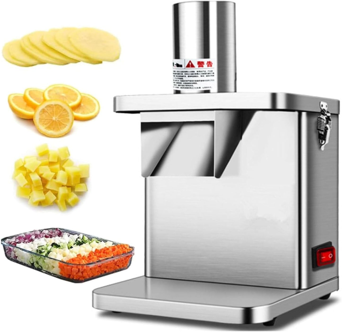 Commercial Vegetable Dicer Electric Fruit Dicing Machine Heavy Duty Stainless Steel Electric Carrot Potato Onion Granular Cube Cutting