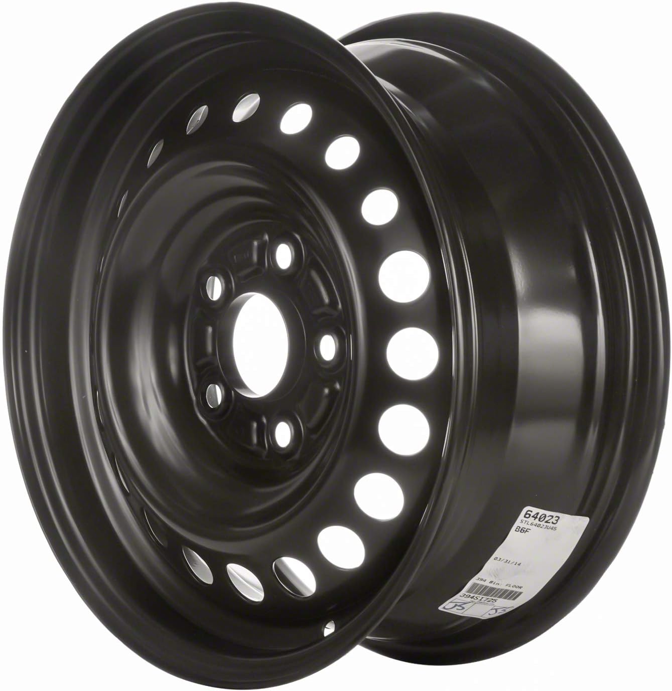 15" x 6" Reconditioned Genuine Factory OEM Black Steel Wheel Rim for Honda Civic 2006-2014 | 63897, 64023