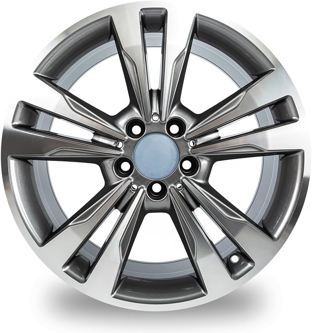 YeulionCraft New 18-Inch Gun Grey Wheels 18x8.5 Alloy Wheel Rim for Mercedes Benz E350 E400 2014 2015 2016 Rims OE Design Replacement