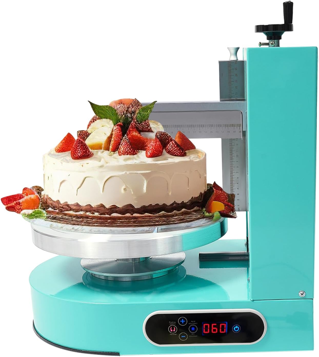 Cake Cream Spreading Machine, 4-12in Automatic Birthday Cake Frosting Coating Smearing Machine, 110V 200W Electric Cakes Decorating Machine, Green