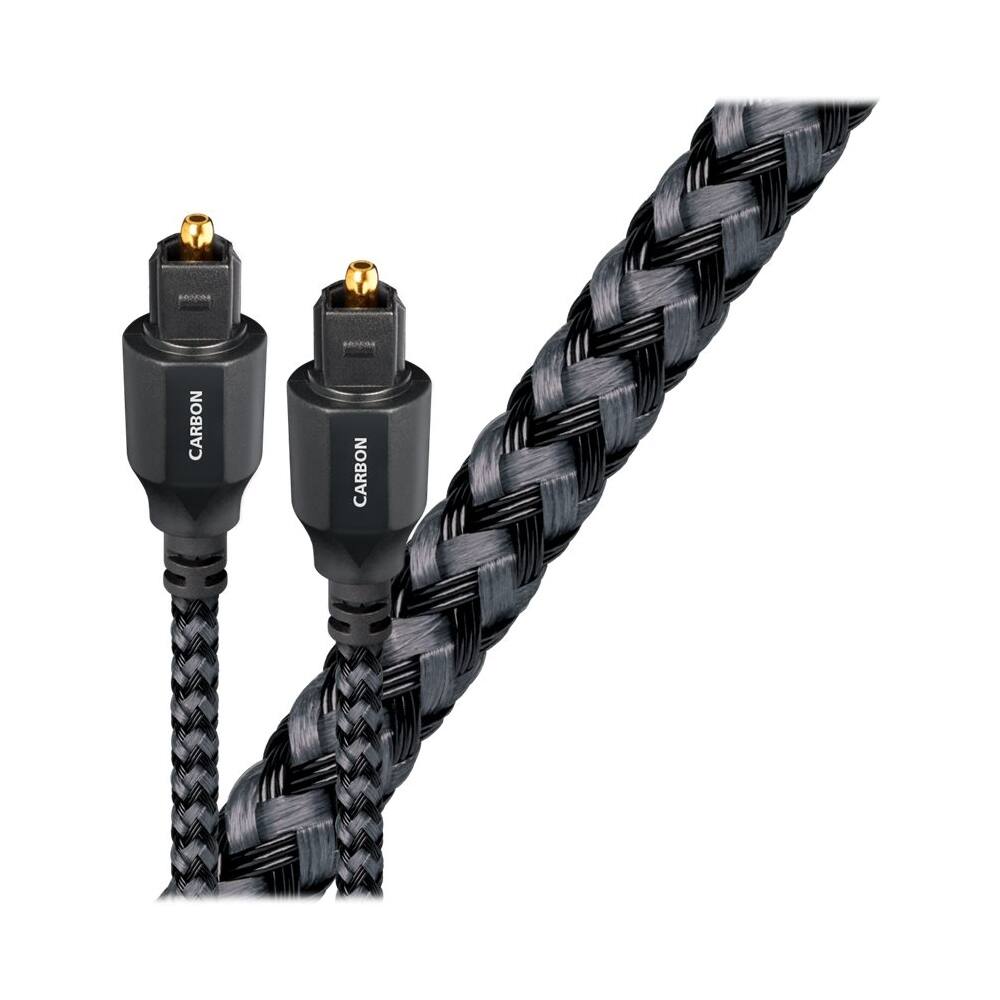 AudioQuest - 0.75M Carbon Optical Toslink Fiber-Optic Cable + Mini-Adaptor - Black