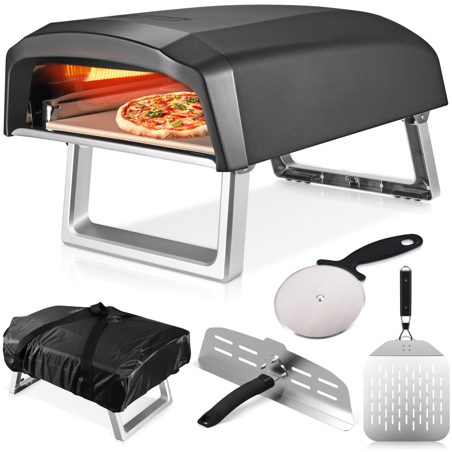 Commercial Chef All You Need Insulated Steel Hearth Liquid Propane Outdoor Pizza Oven CHGSPZOV