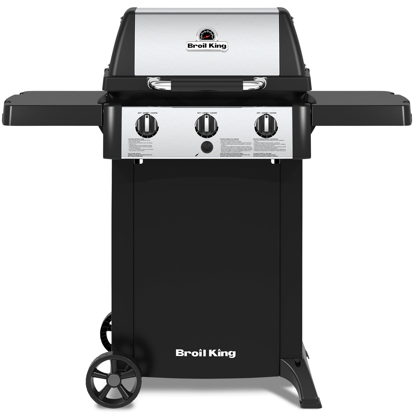 Broil King Gem 310 Stainless Steel/Black 3-Burner Liquid Propane Gas Grill 814154