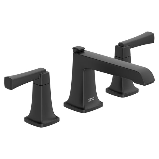 American Standard Townsend Matte Black Widespread 2-handle WaterSense Mid-arc Commercial/Residential Handle Bathroom Sink Faucet with Drain