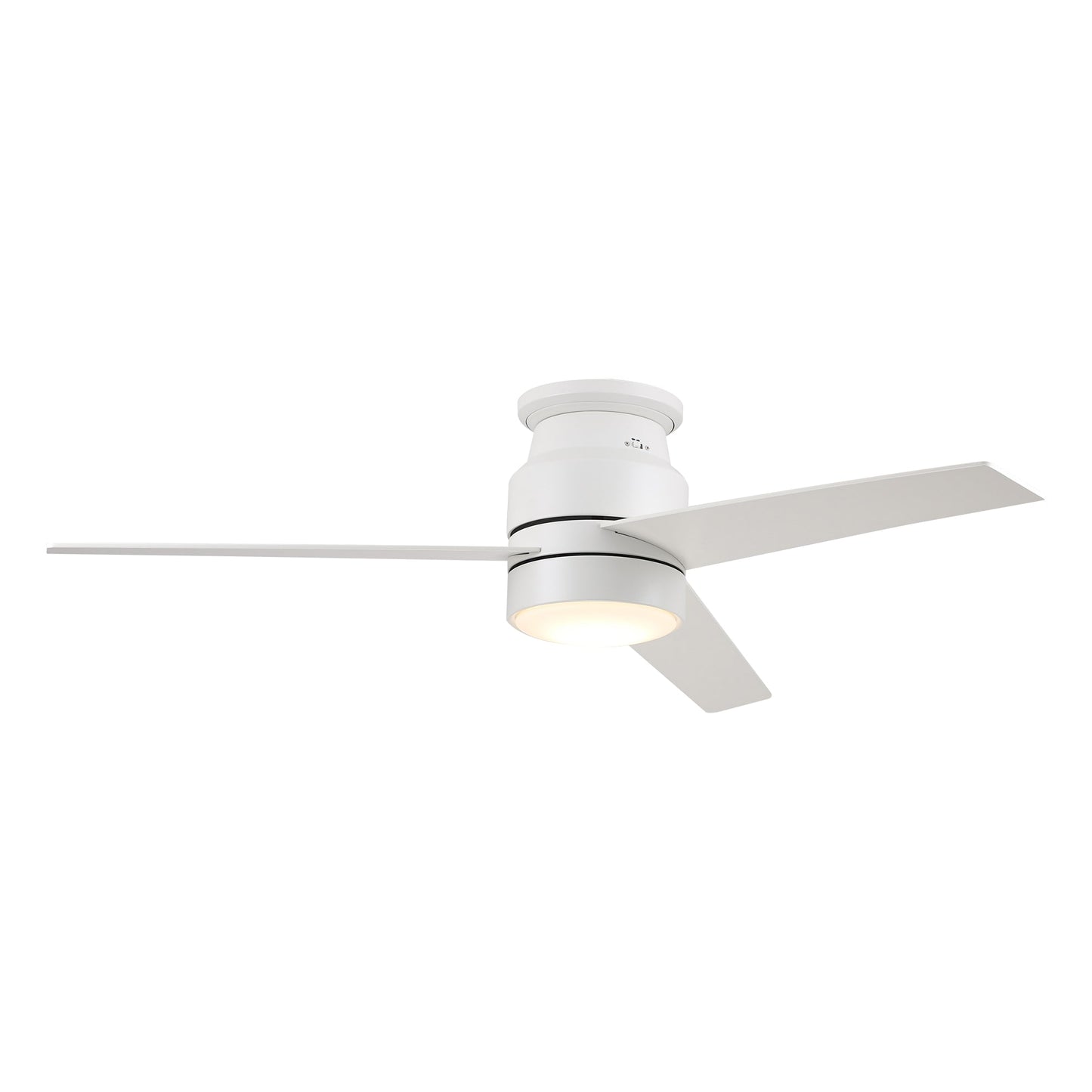 CARRO USA Ranger 52-in White Indoor Flush Mount Smart Ceiling Fan with Light (3-Blade) LWGS-523B-L11-W1-1