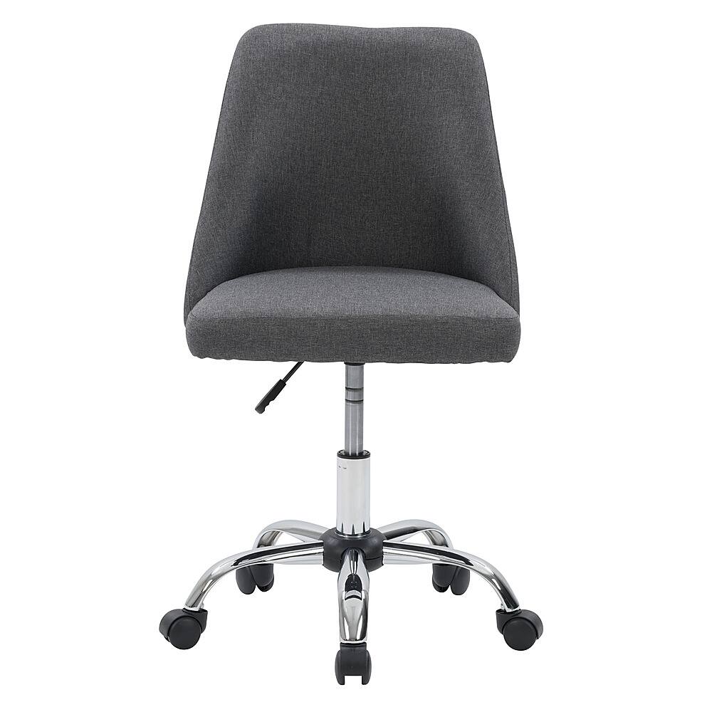 CorLiving - Marlowe Upholstered Armless Task Chair - Dark Grey