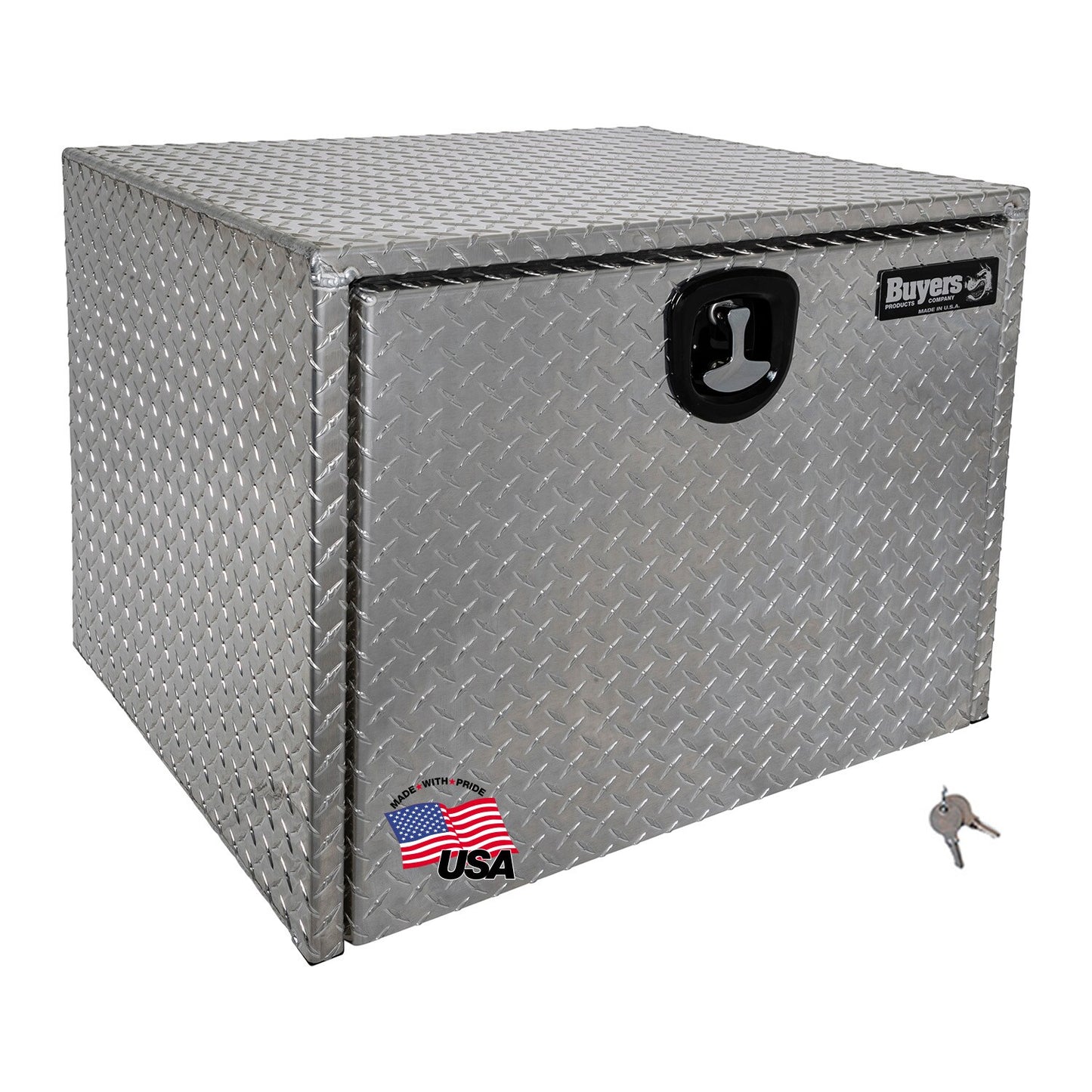 Buyers Products 31-in x 24.5-in x 24.5-in Diamond Tread Aluminum Underbody Truck Tool Box 1705133