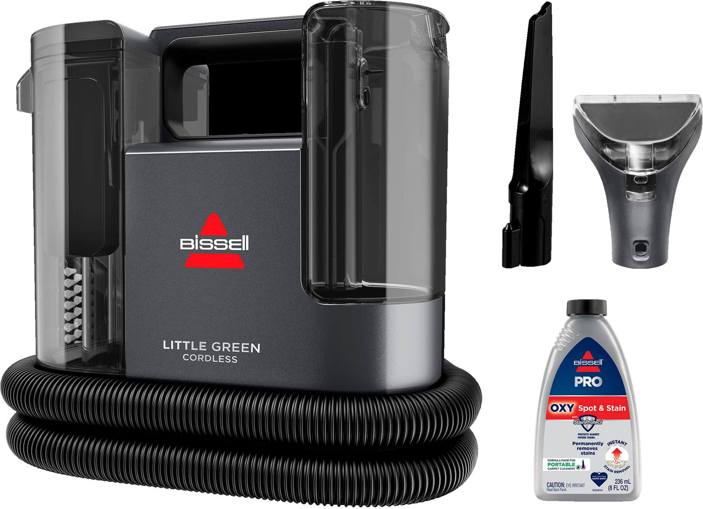 BISSELL - Little Green Cordless Portable Deep Cleaner - Titanium with silver accents