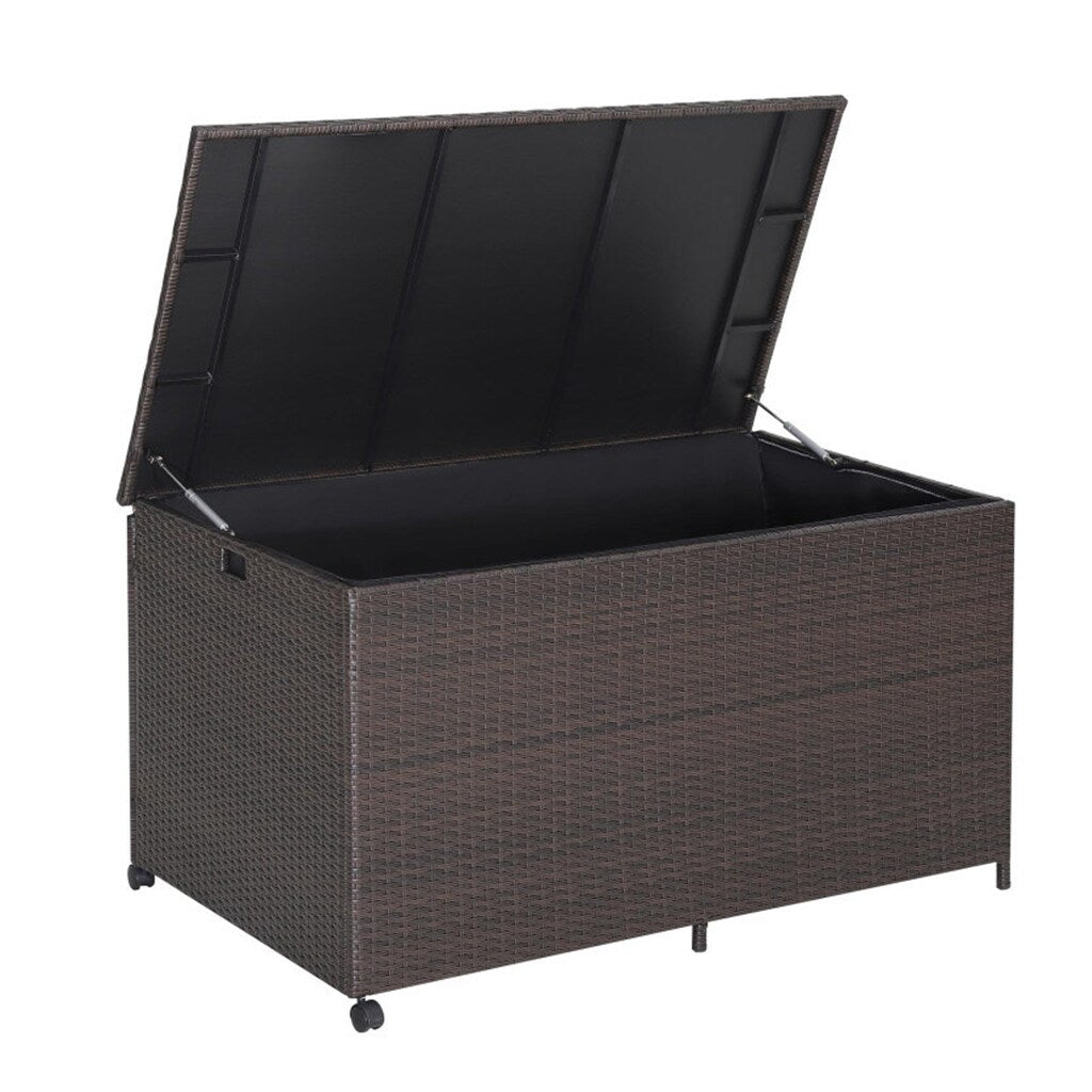 AHIOU HOME Sonoma 133-Gallon Brown Metal Deck Box