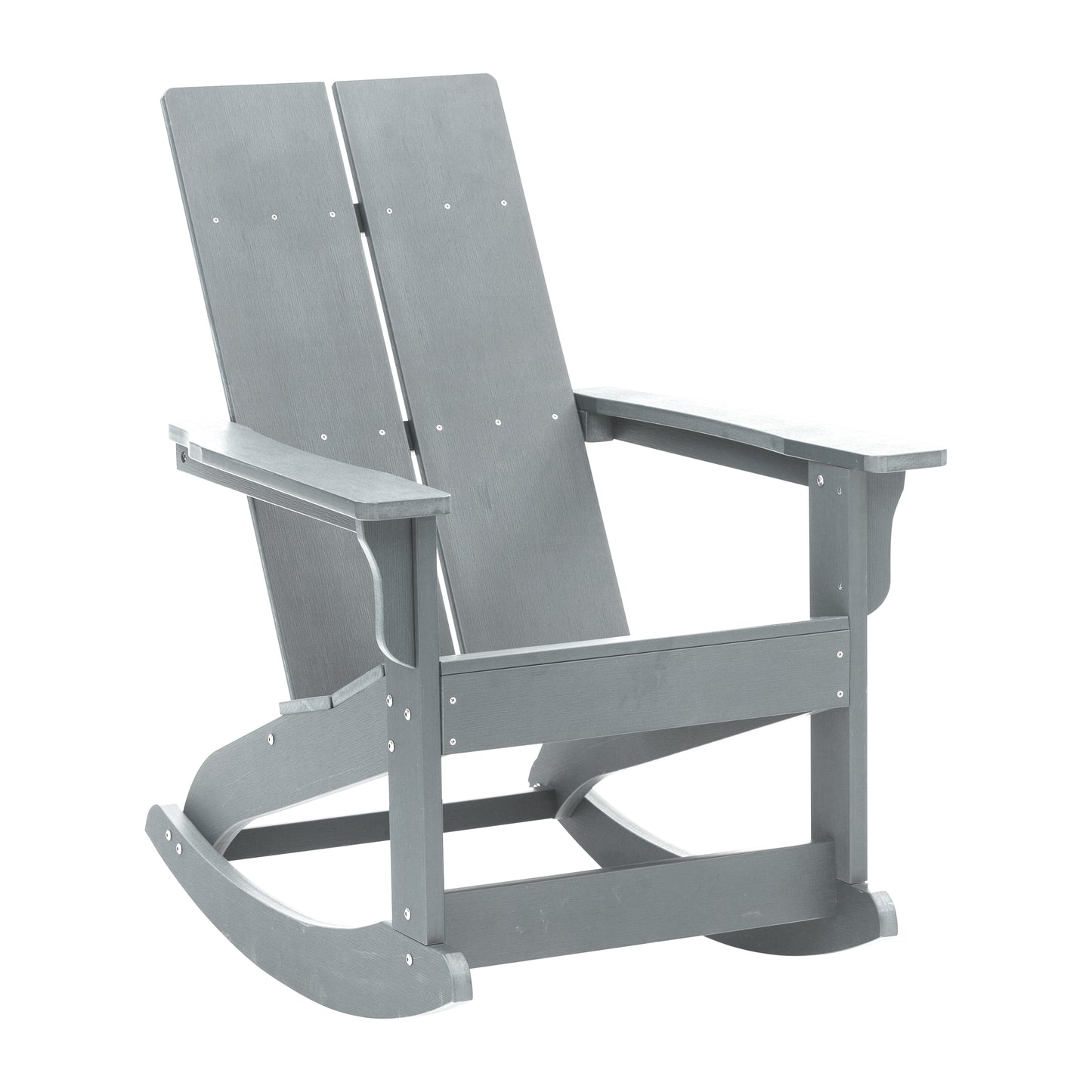 Taylor & Logan Finn Gray Resin Frame Rocking Chair with Solid Seat