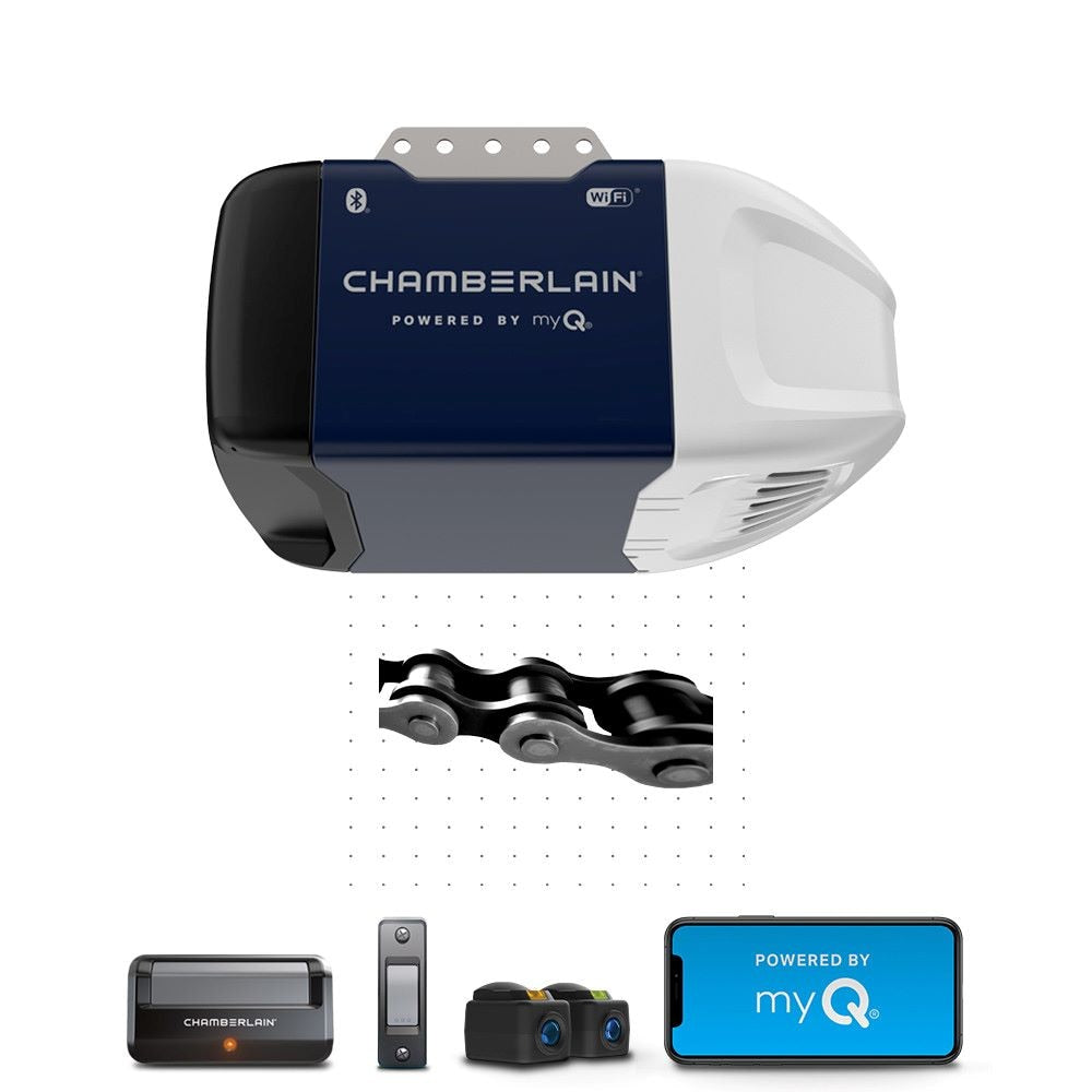 Chamberlain 1/2-HP myQ Smart Chain Drive Garage Door Opener Wi-fi Compatibility C2202
