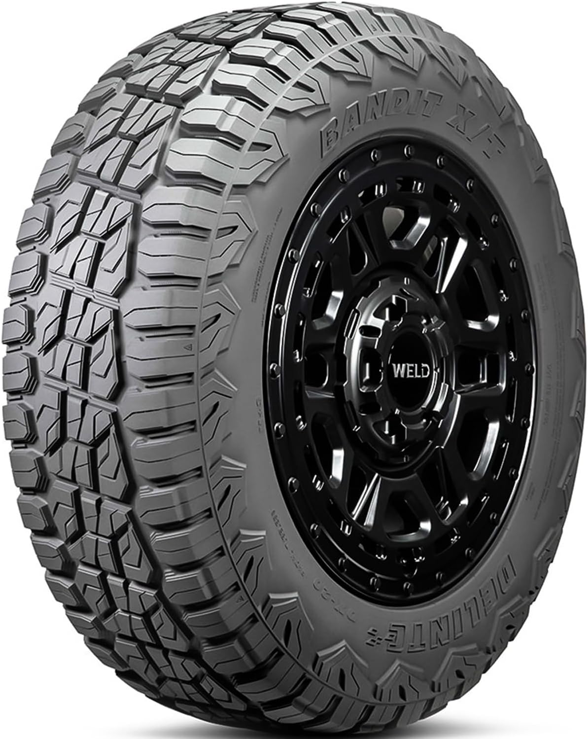 Delinte DX-20 Bandit X/T Truck/SUV All-Terrain Mud Off-Road Radial Tire-245/50R20 245/50/20 245/50-20 102W Load Range SL 4-Ply BSW Black Side Wall UTQG 660AA