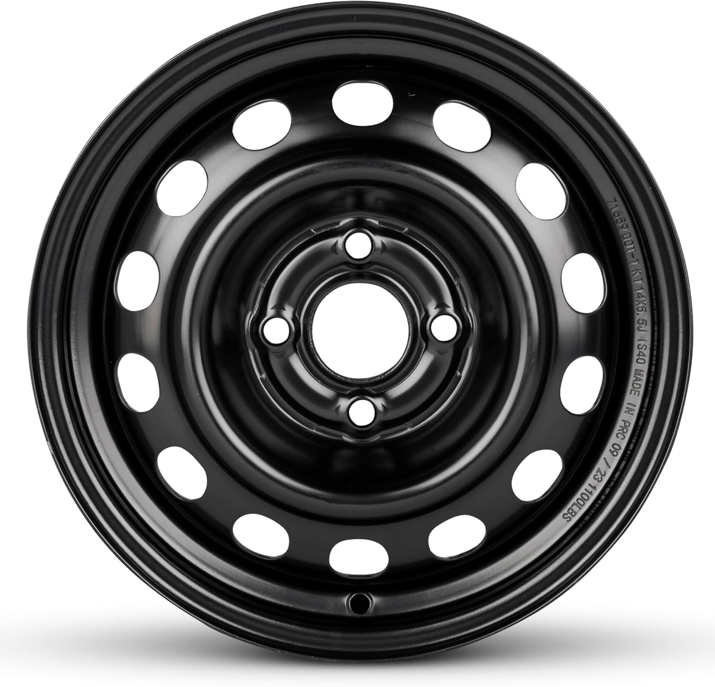For 1987-2001 Mitsubishi Mirage 14 Inch Black Painted Steel Rim - OE Direct Replacement - Road Ready Car Wheel