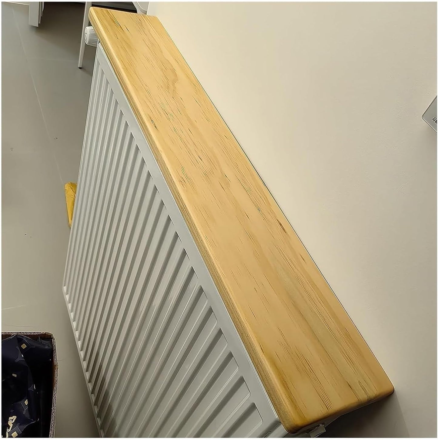 Radiator cover for old radiator,Radiator cabinet, Radiator Shelf Wooden Floating To Block Heat for Kitchen Dining Room Studio Campervan(Wood (Lxwxh),190x20x2.2cm)