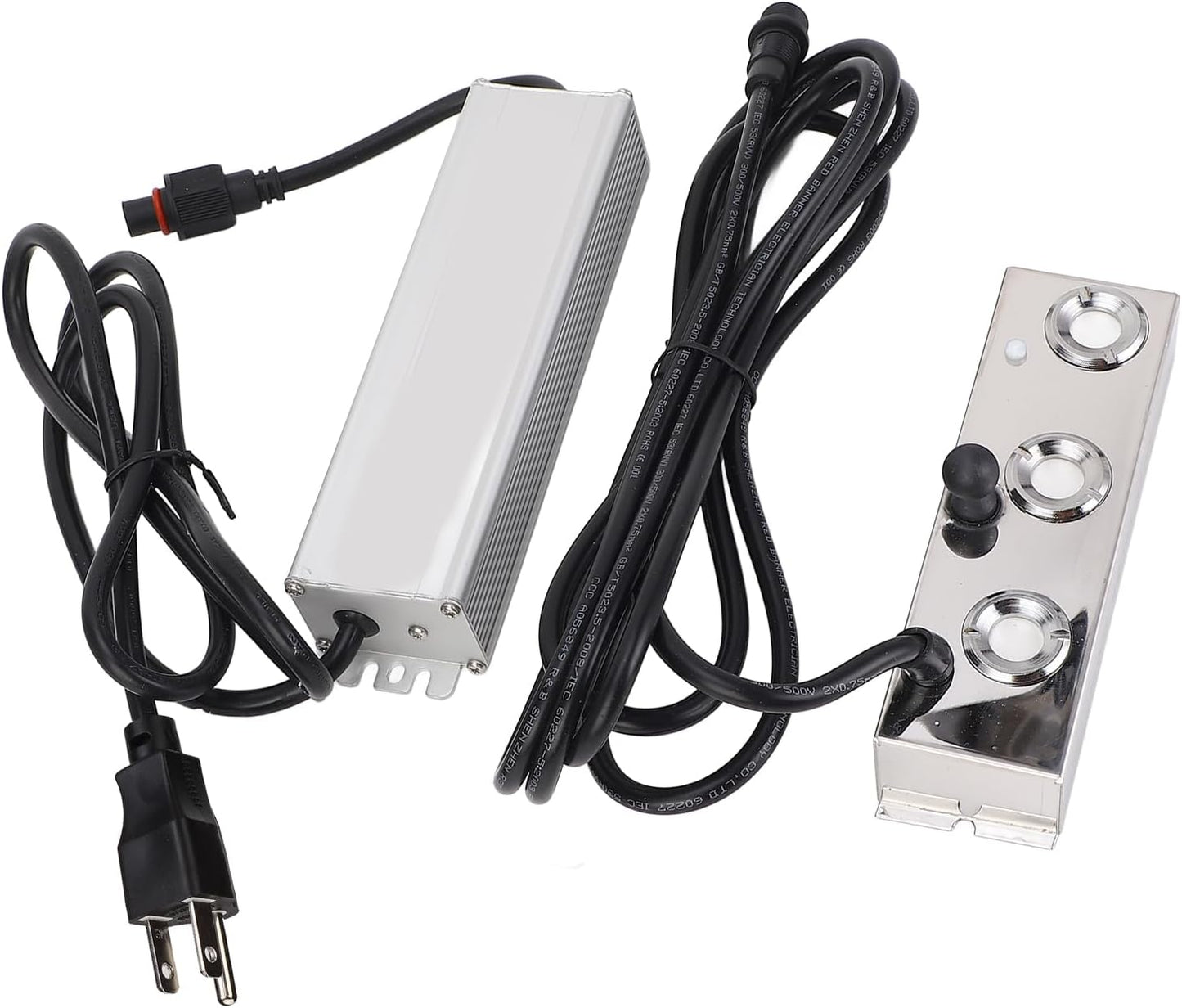 BORDSTRACT 3 Heads Ultrasonic Fogger 304 Stainless Steel Mist Maker Landscape Design IP67 Power Supply