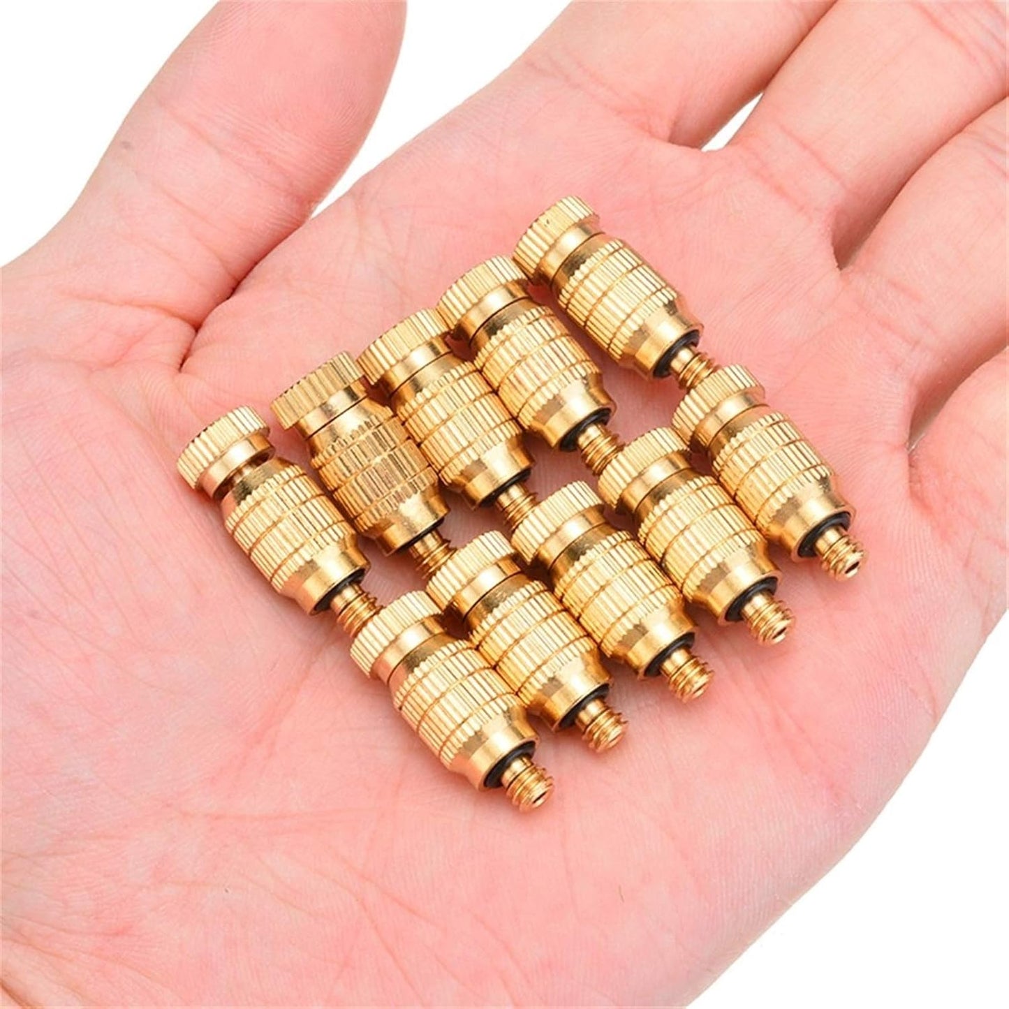 Pfeilzieher 50pcs Brass Mister Nozzle for Outdoor Cooling System high Pressure misting nozzles for humidification atomizing misting Sprayer Fog nozzles for Garden Landscaping dust Control Size 0 1mm